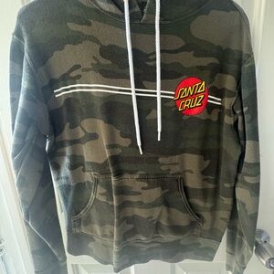 Santa Cruz Skateboards Green Camouflage Hoodie